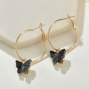 3/$30 💛 Butterfly Hoop Earrings